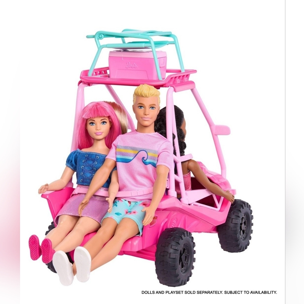 Barbie Beach Detectives Pink Buggy - Picture 3 of 7